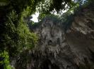 Batu Caves - Die Stufen zur Hälfte erklommen, den Blick streng nach oben gerichtet: So kann der Inderwahn für wenige Augenblicke vergessen werden. Das Auge erfasst sehr, sehr alten Sinter, welcher offenbar im Freien seinen Urstand feier konnte. Muss eine schöne Zeit gewesen sein. Seinerzeit.