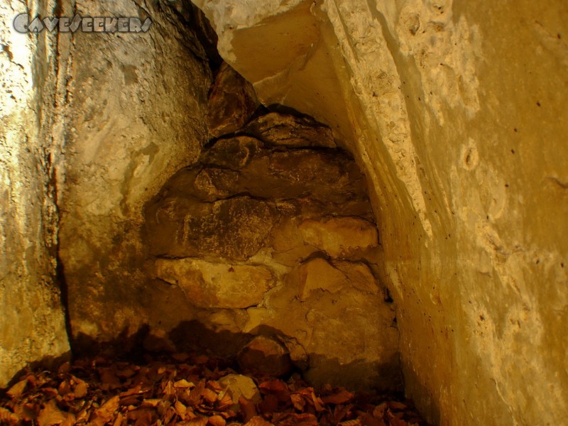 Grotte De La Salamandre: Die geheimnissvolle Zumauerung.