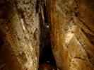 Grotte De La Salamandre - Das Ende der Spalte. Kleiner Mann ganz oben.