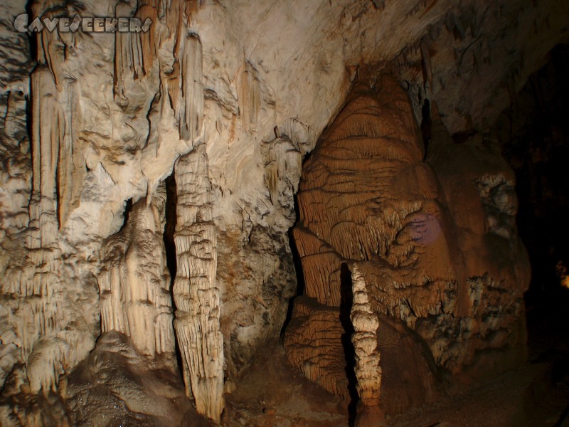 Adelsberger Grotte: Hastig vom Zug aus festgehalten
