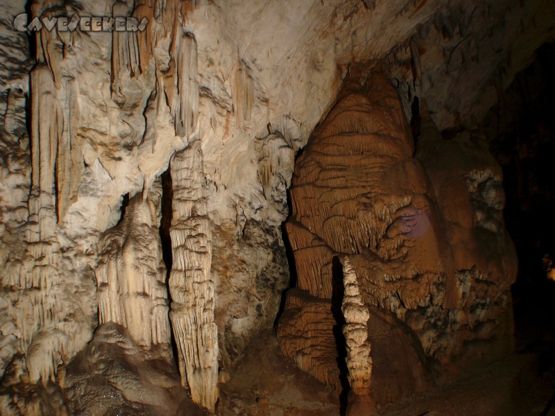 Adelsberger Grotte: Hastig vom Zug aus festgehalten