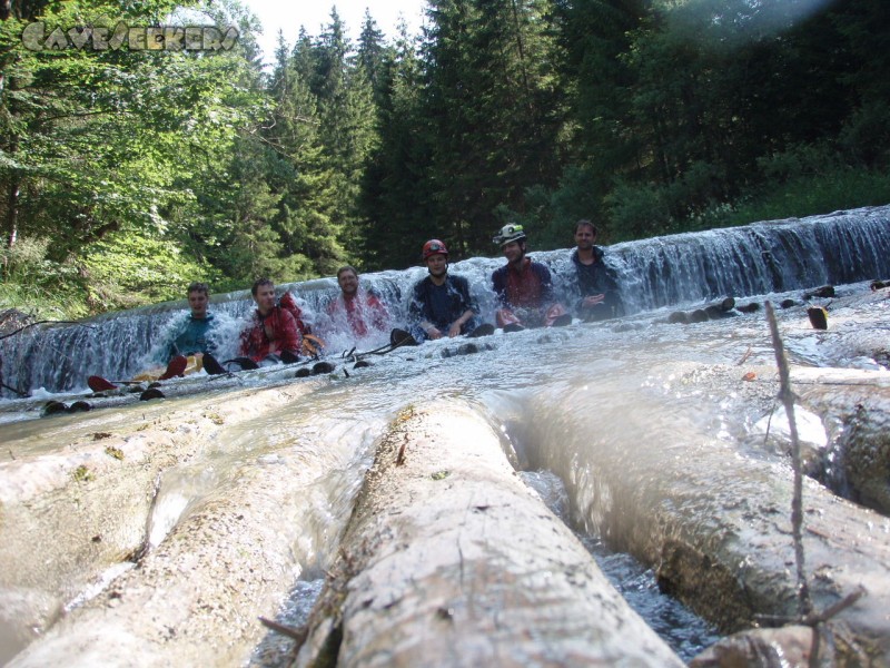 Angerlloch: ... und unter der Dusche