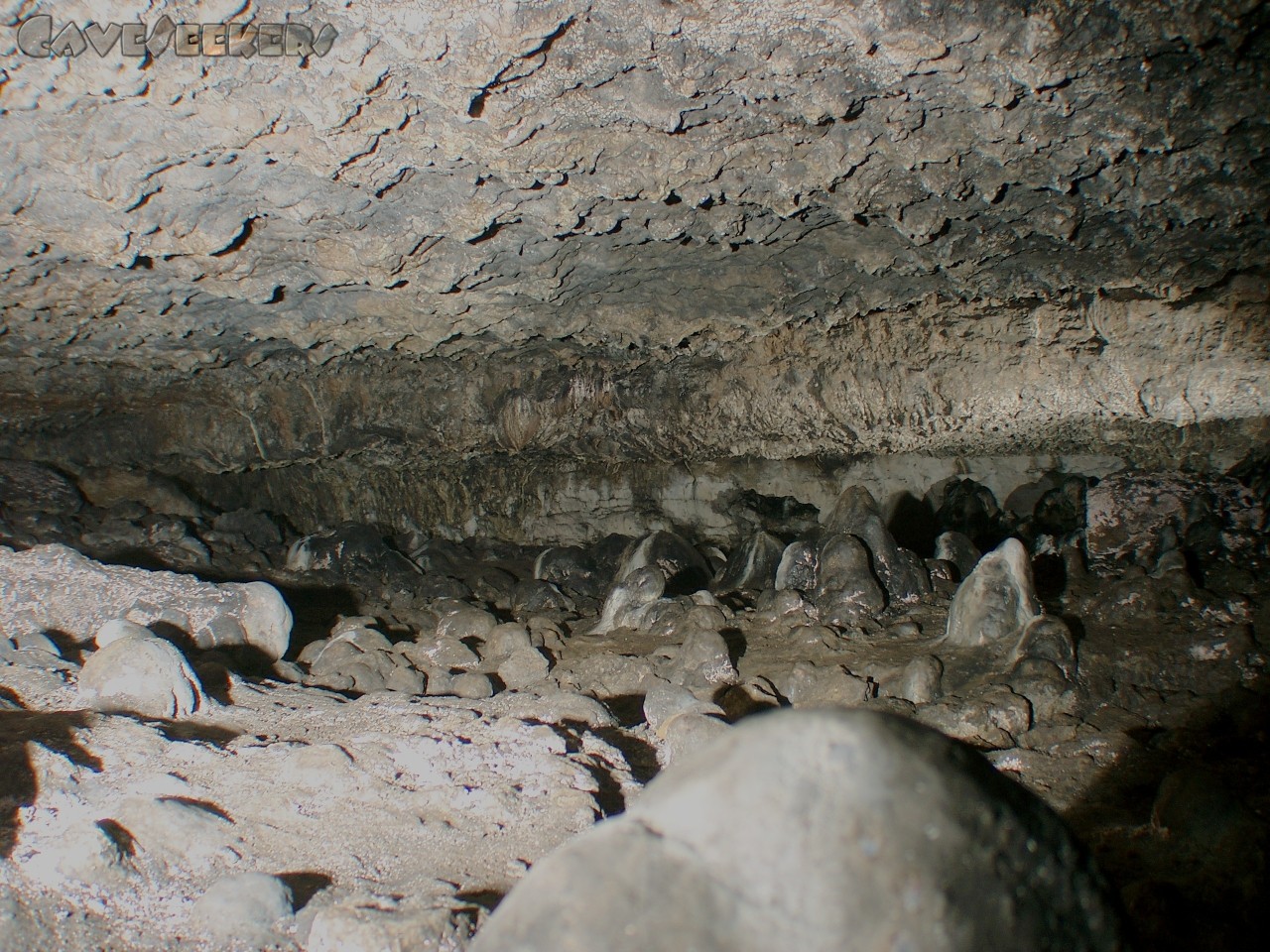 Bärenhöhle: Die grosse Halle. Ohne ausreichendes Material nicht adequat fotografierbar.