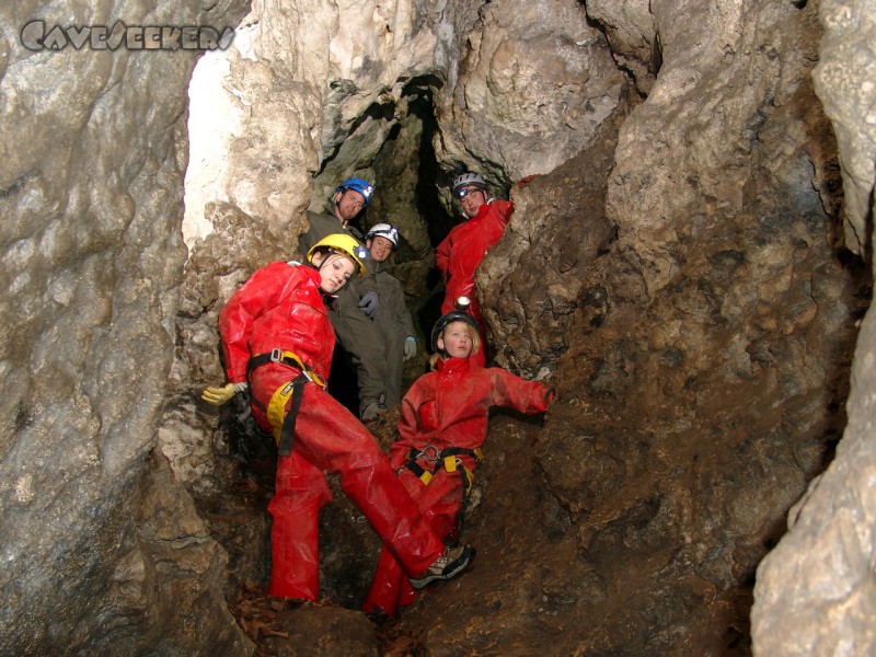 Bismarckgrotte: Stau am Korkenzieher.