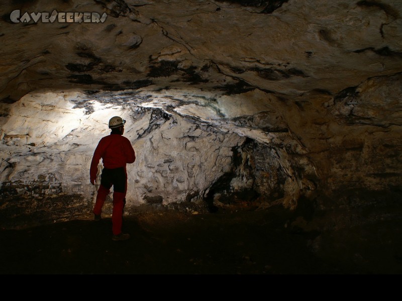 Burghöhle von Loch: Die große Halle weiter hinten - langweilig