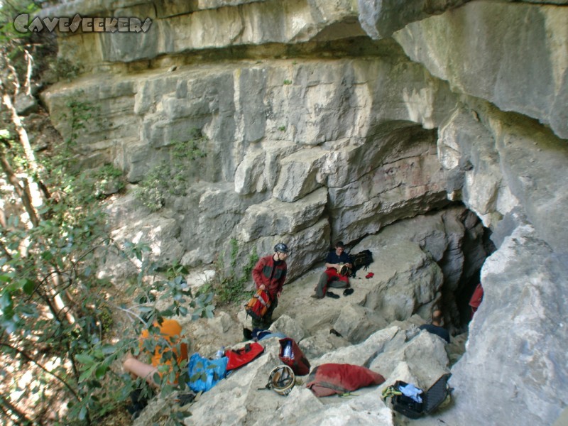 Bus del Diaol: Totale Erschöpfung bereits vor dem Eindringen. 55Grad im Schlaz.