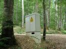 Donauhöhle - Sollte für Grabungsstätten eigentlich selbstverständlich sein: Der örtliche Elektritzitätsversorger sorgt für Strom - egal wie tief im Wald.