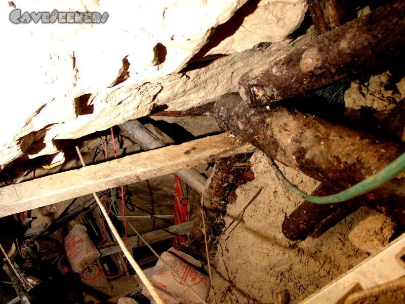 Donauhöhle: Die Baustelle.