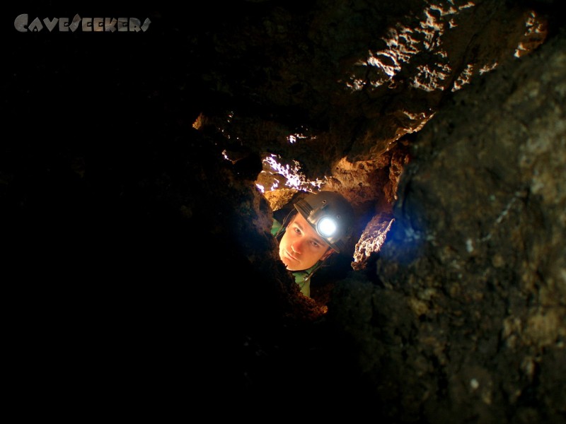 Drachenloch: Das neue Loch von oben.