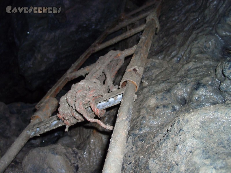 Dürrloch: Vertraunenserweckende Leiterkonstruktion.