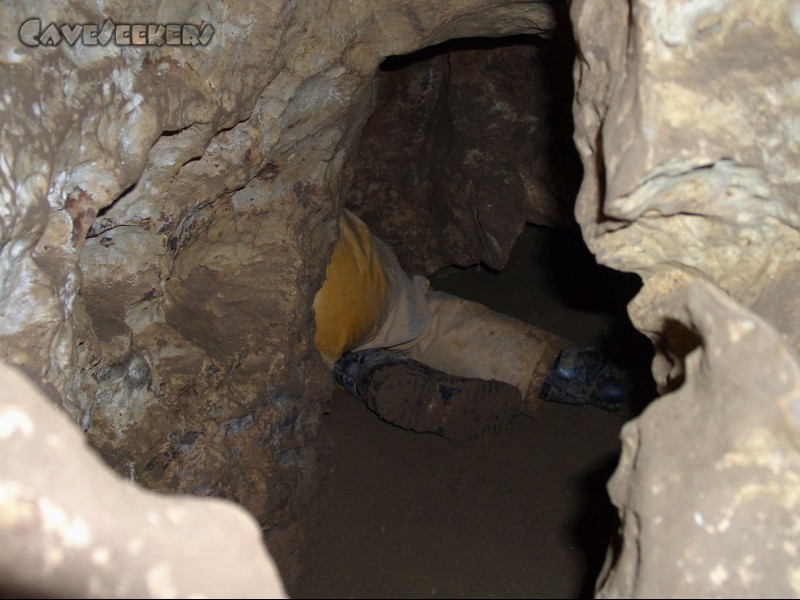 Eisenbahnhöhle: Die Lehm-Beiseite-Schiebungsstelle am Bamberger Schluf.