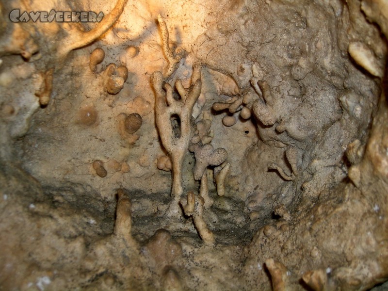 Eishölle: Oben im Spalt.