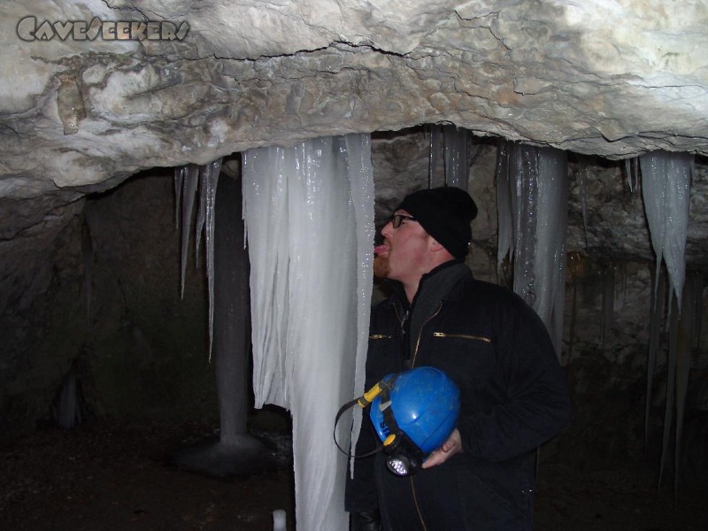 Esperhöhle: Die Buben und ihr erster Eiszapfen. Teil 1.