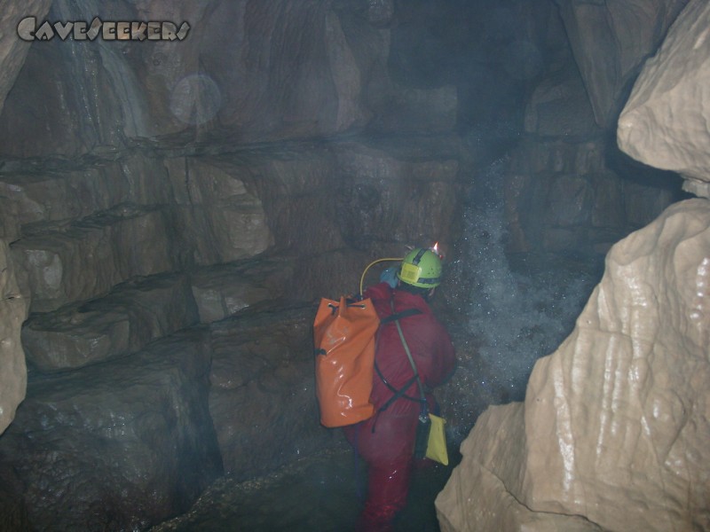 Falkensteiner Höhle: Der größte Wasserfall der uns unterkam.