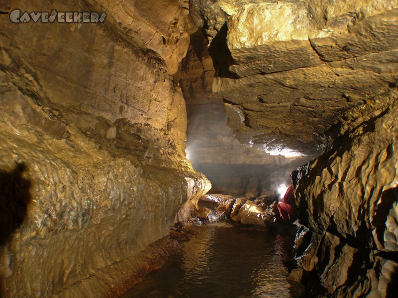 Falkensteiner Höhle: Auch nach dem Krokodil ändert sich zunächst nichts.