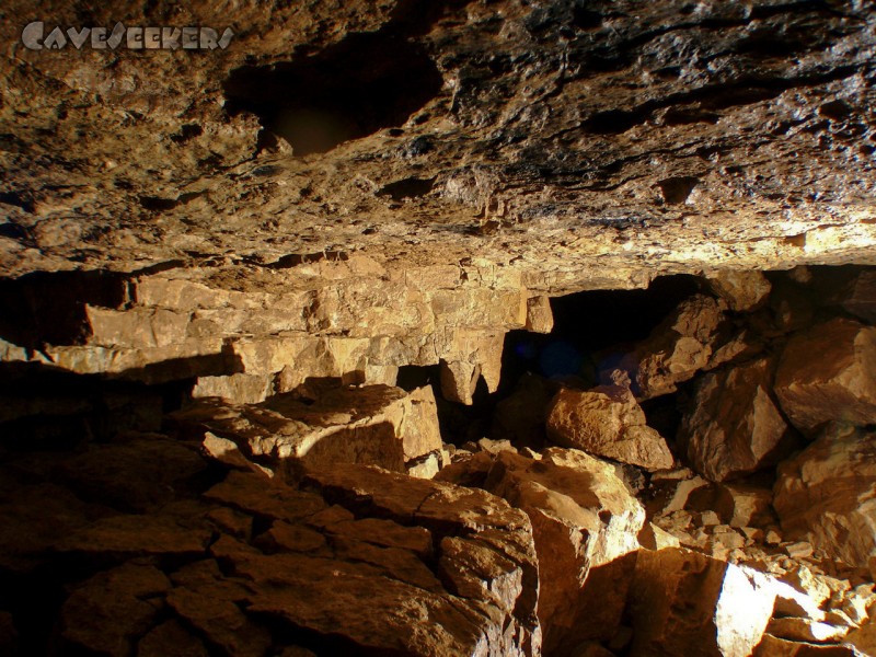 Falkensteiner Höhle: Und dann wieder Verbruch.
