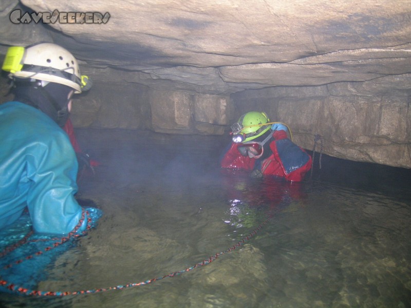 Falkensteiner Höhle: Apnoe-Fitzner in seinem Element.