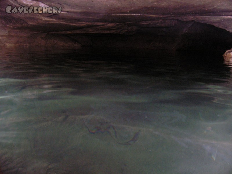 Falkensteiner Höhle: So siehts hinterm zweiten Siphon aus, wenns Wasser noch sauber ist.