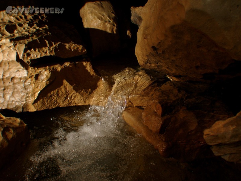 Falkensteiner Höhle: Wasserfall.
