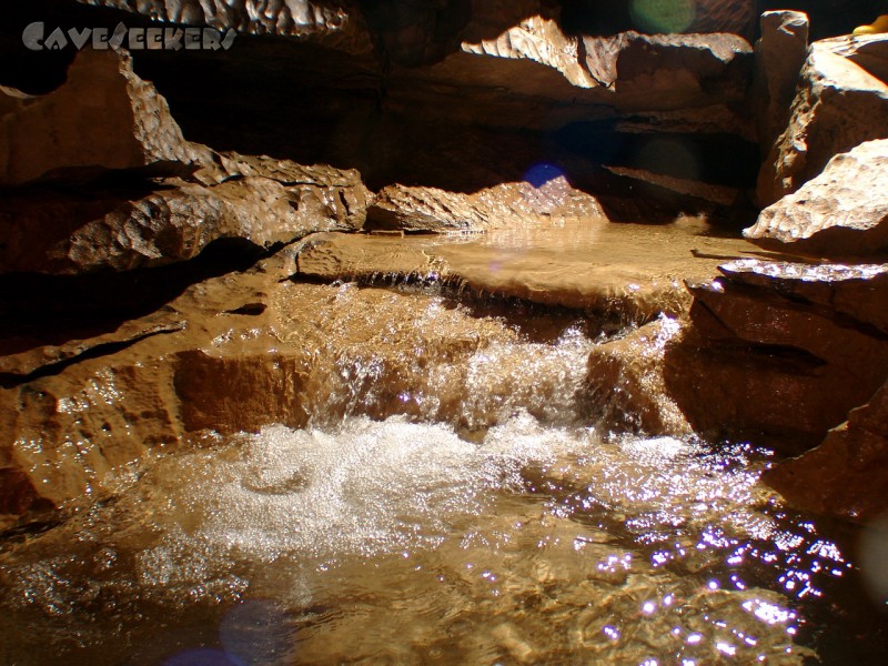 Falkensteiner Höhle: Wasserfall.