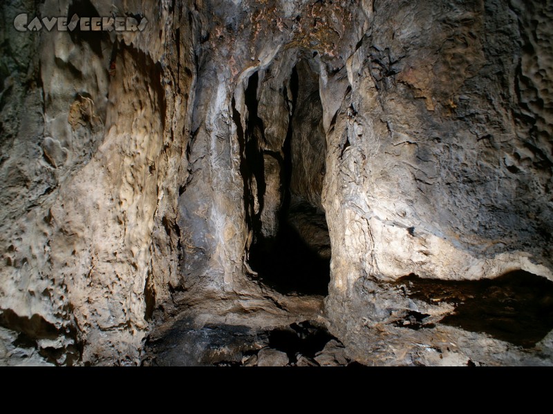 Fankerlloch: Die Schlüsselstelle - so ziemlich das einzig Anspruchsvolle an dem Loch