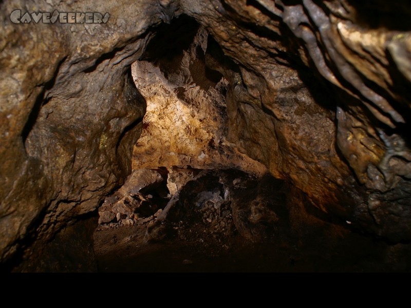 Fankerlloch: Der Gangverlauf kurz vor der letzten Kammer