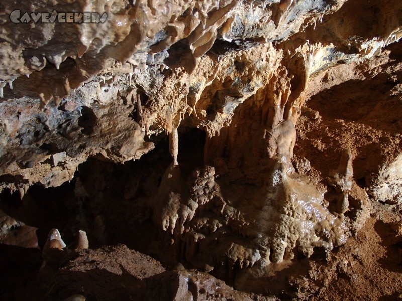 Geißberghöhle: Teilweise frei von Versinterung.