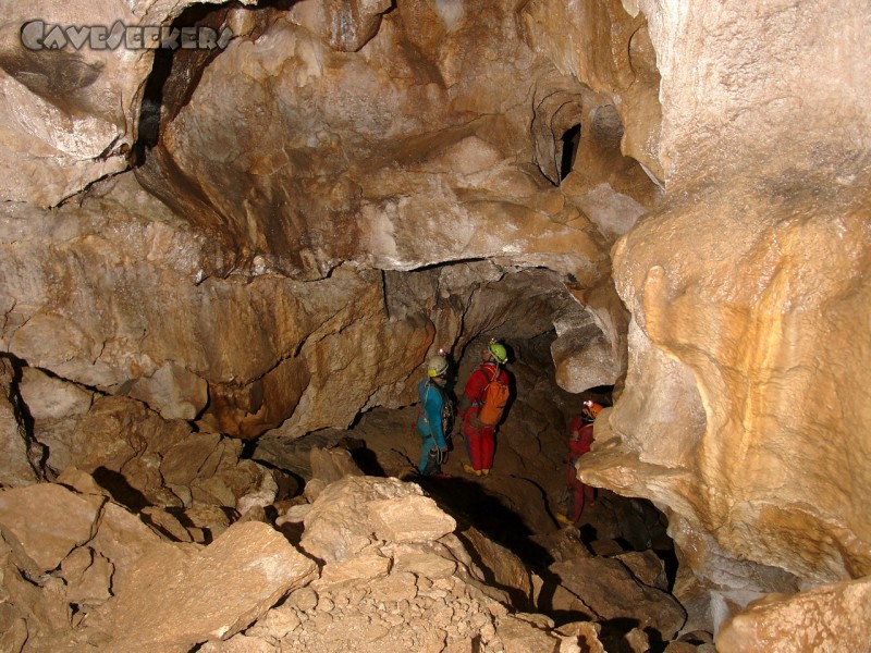 Große Spielberghöhle: Größere Hallen. Hier die Halle, in welcher der Hauptgang beginnt.