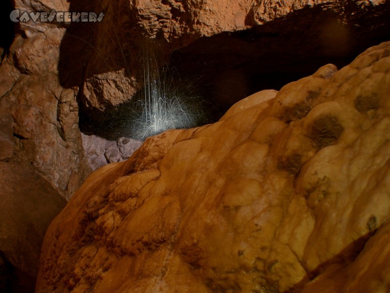 Große Spielberghöhle: Starkes und unangenehmes getropfe von der Höhlendecke.