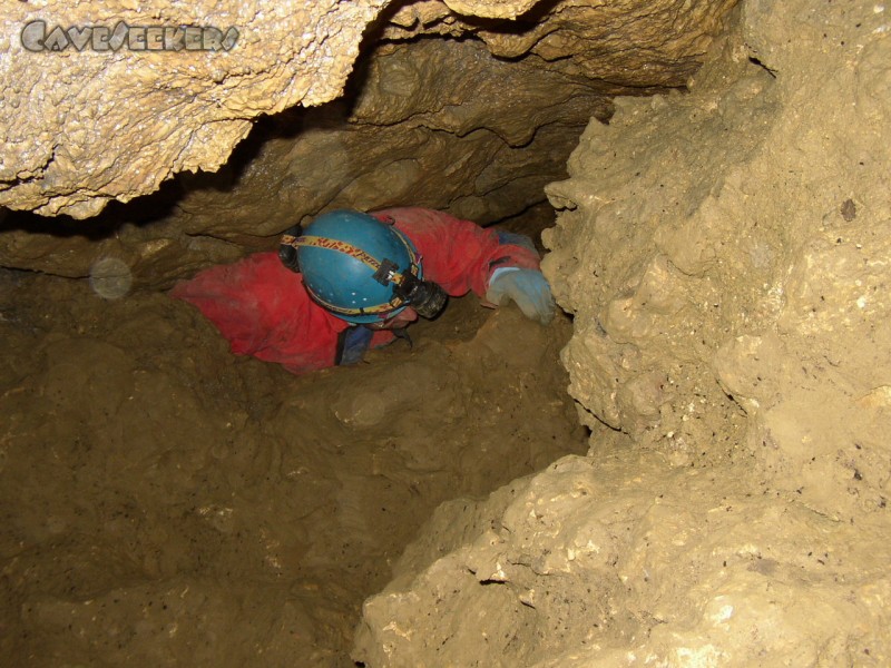 Grundlose Grube: Die Engstelle.