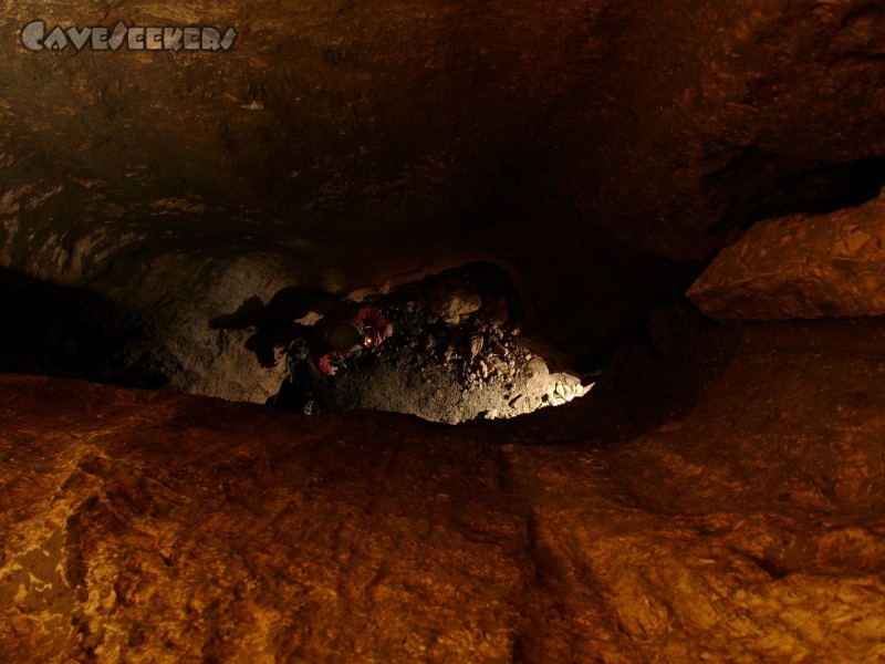 Grundlose Grube: Der Schacht von oben ...