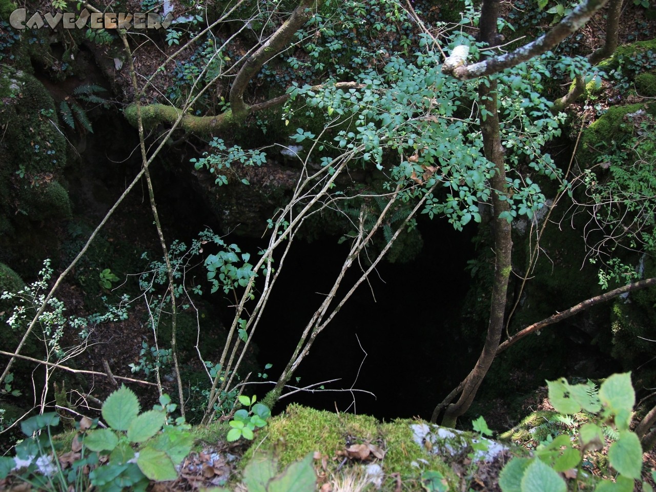 Janina: Höhleneingang. Wie Immer. Direkt 45 Meter abwärts. Geräumig.