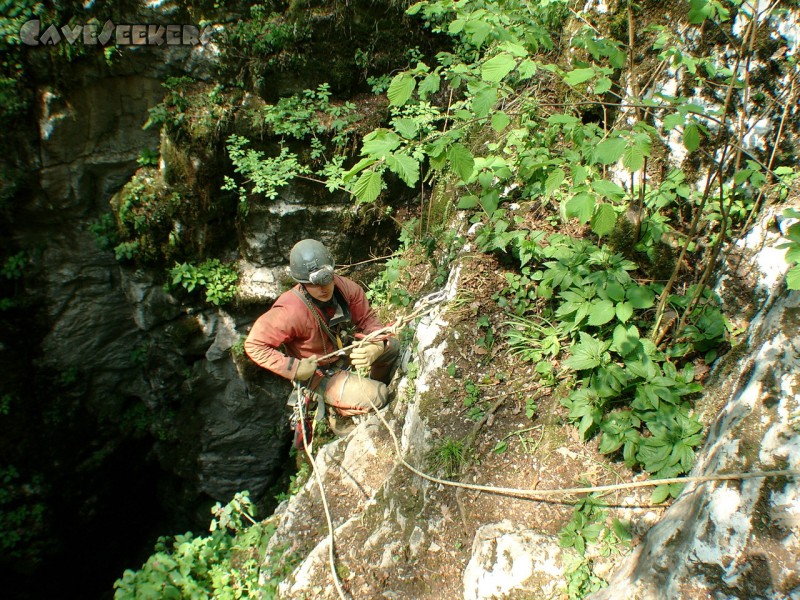 Kacna Jama: An der obersten Umsteigstelle