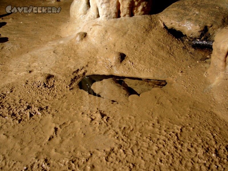 Kästnerhöhle: Kleinste Sinterbecken.