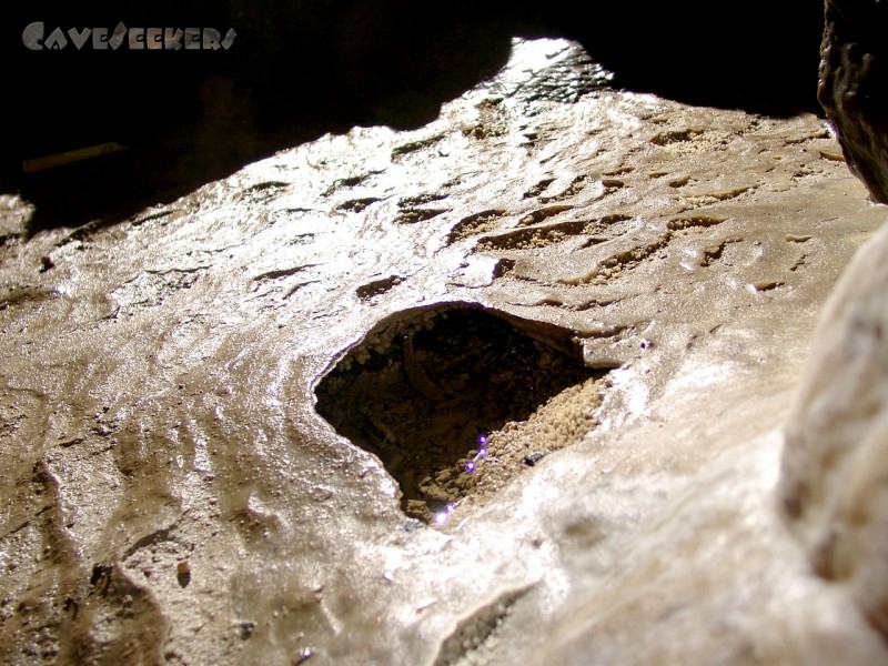 Kästnerhöhle: Sinterbecken - noch kleiner.