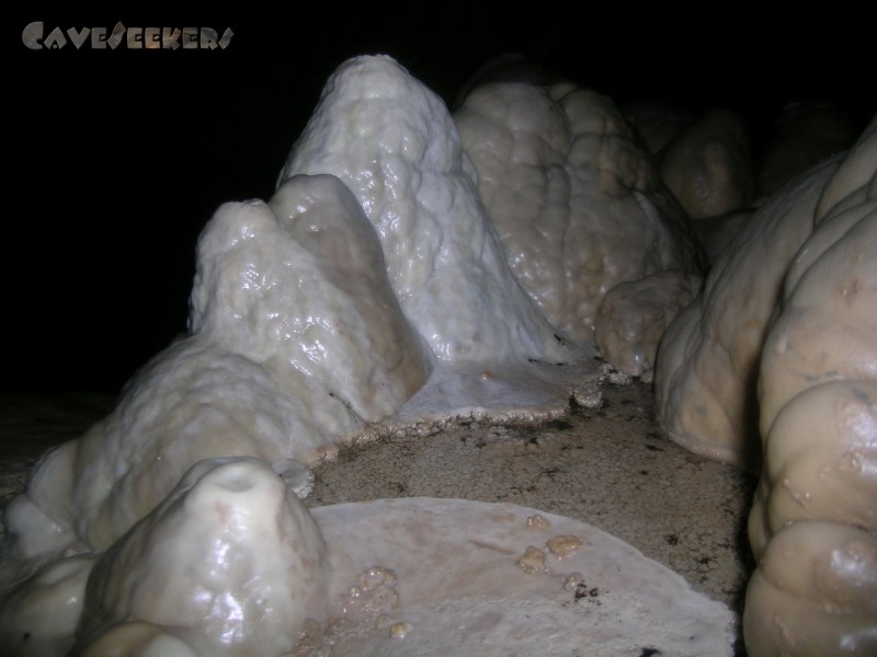 Kästnerhöhle: Noch ein Sinterbecken.