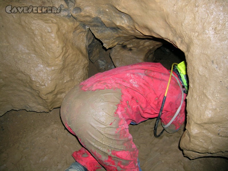 Kollerberghöhle: Einkriechung.