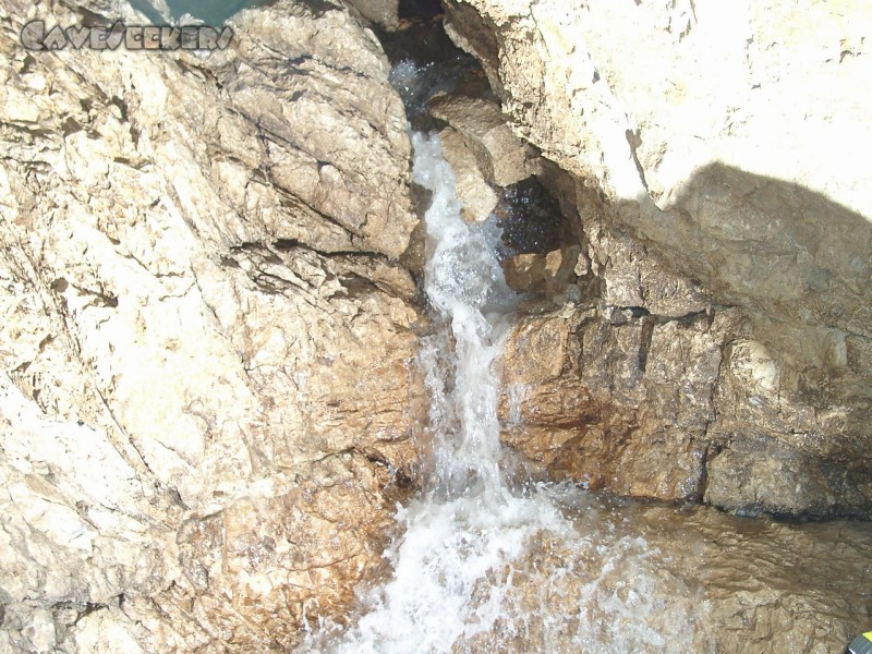 Kühlloch: Der erste Wasserfall.