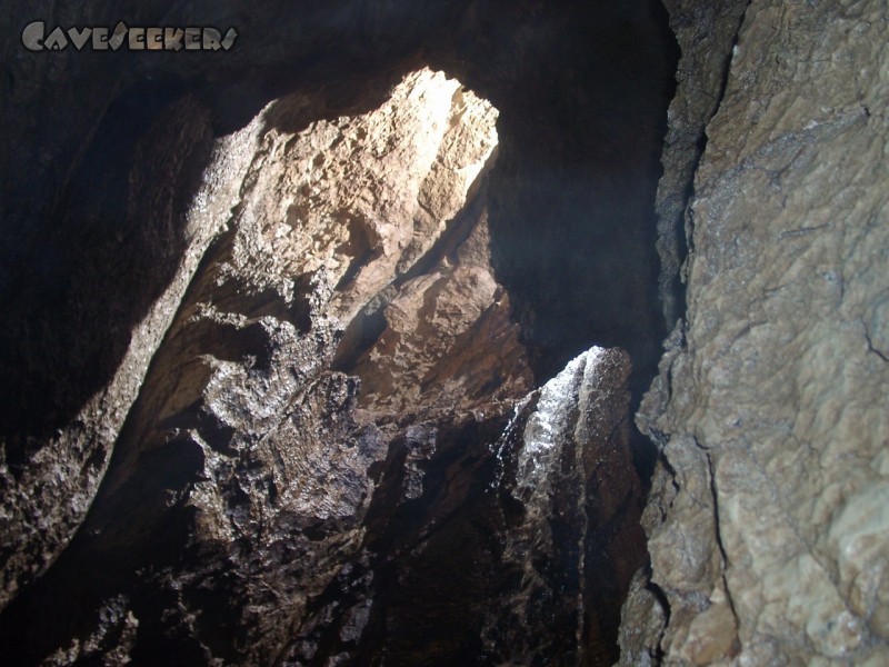 Kühlloch: Und nochmal der Wasserfall.