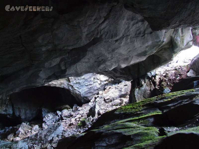 Raucherkarhöhle: Fensterhalle - ein Eingang von mehr als 20.