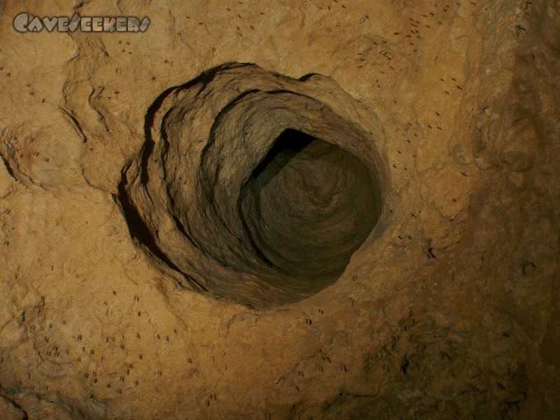 Rennerfelshöhle: Tolles Loch in der Decke.