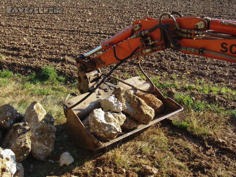 Rostnagelhöhle: Steintransport.
