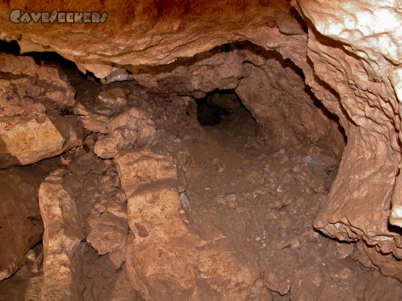 Rostnagelhöhle: Der Durchschluf von der anderen Seite.