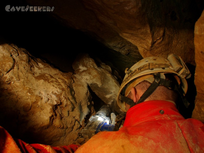 Rostnagelhöhle: Dann, um die 27 Euro Maschine ans Limit zu treiben, zu Zweit.