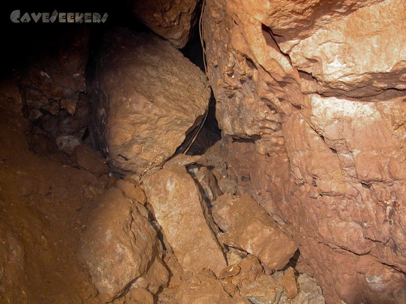 Rostnagelhöhle: Im Verbruch