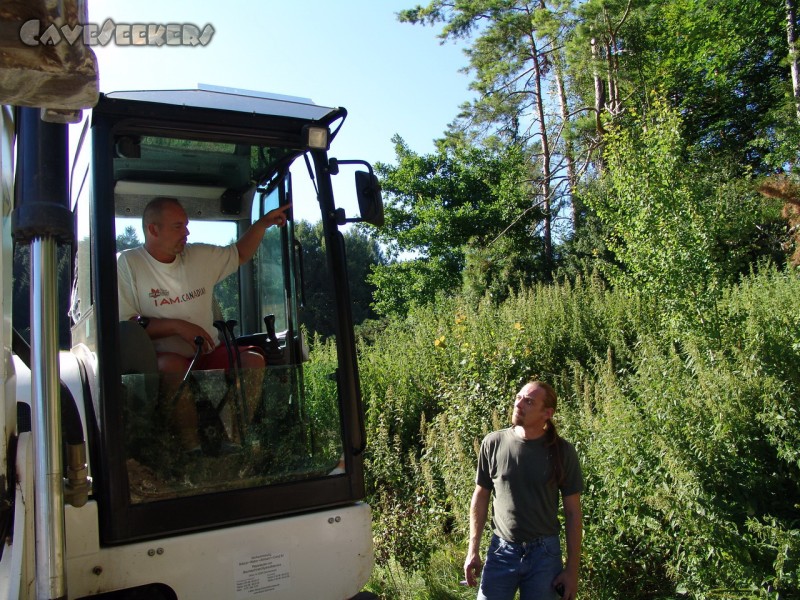 Rostnagelhöhle: Neuer Caveseeker. Mit Bagger.