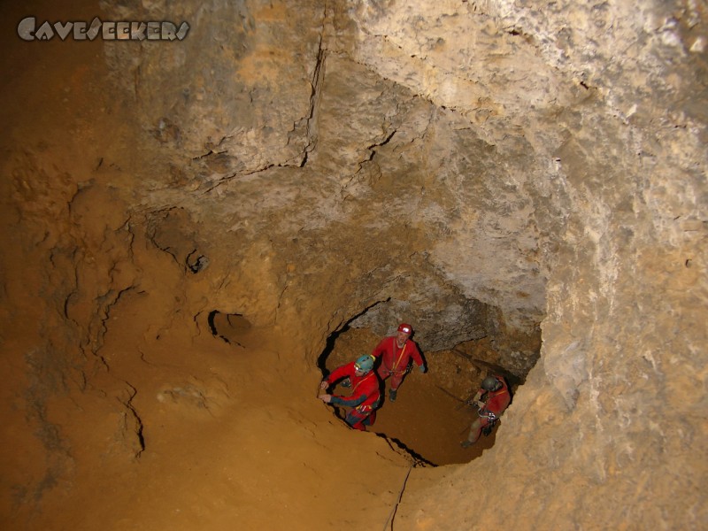 Saugendorfer Höhle: Hier hätte das Seil gewinnbringend abgeschnitten werden können.