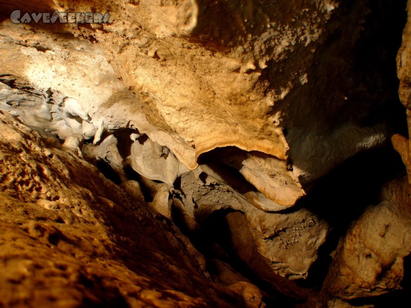 Schleifsteinhöhle: Für Traditionalisten: Selbstverständlich können auch normale Sinterfahnen in ihrem natürlichen Lebensraum beobachtet werden.