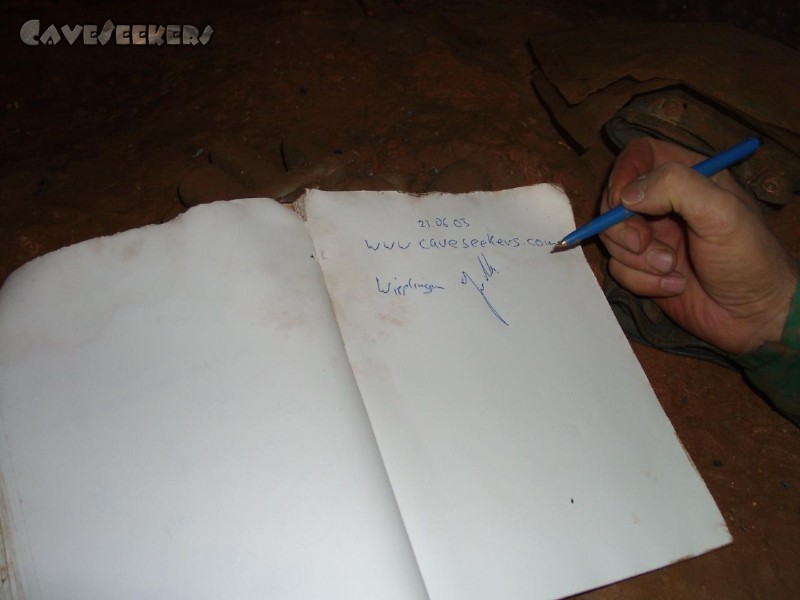 Schönsteinhöhle: Um Gottes Willen: 2003!