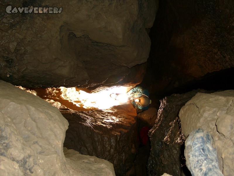 Stein Am Wasser: Blick von oben auf die Kreuzung im Karfreitagsschacht.